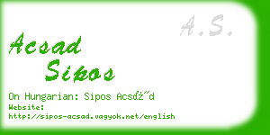 acsad sipos business card